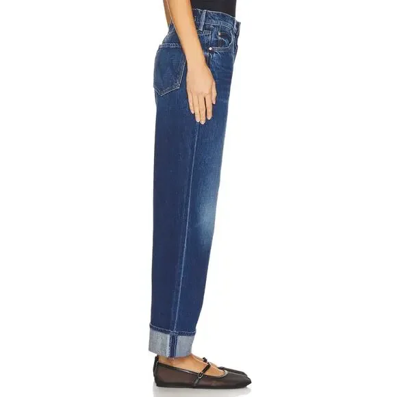 MOTHER Lil Spitfire Nerdy Cuff Jeans 26 Did You Bring Me Anything High Rise USA